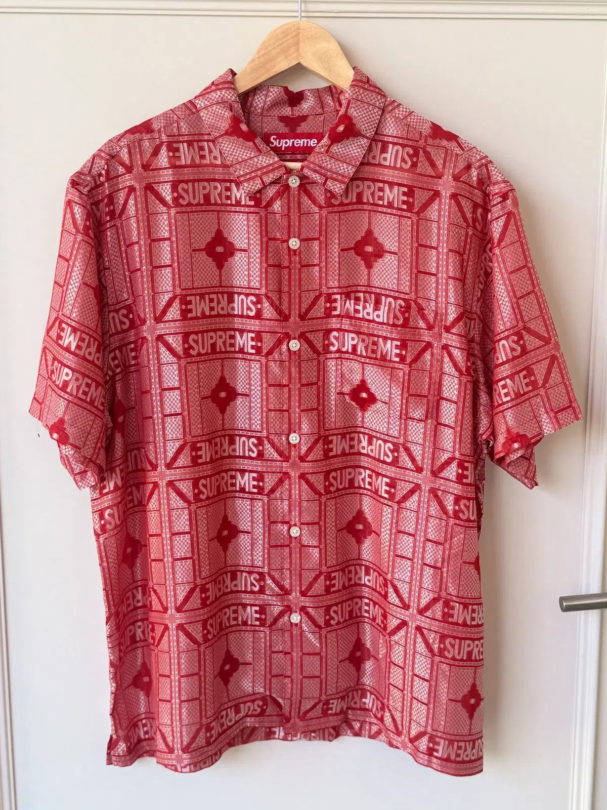 2024 Supreme Tray Jacquard S/S Shirt | 브랜드 중고거래 플랫폼